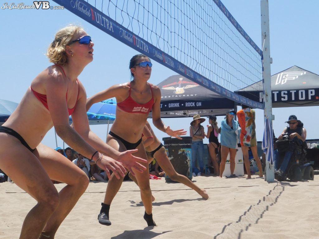 Redondo Beach Grocery Outlet takes on Gurf at the 2023 6 man, in Manhattan Beach - so cal beach volleyball - scbvb.club