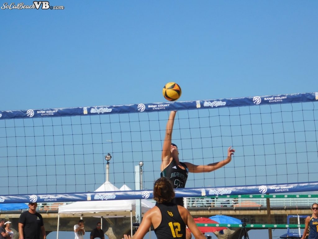 Hawaii vs LBSU beach volleyball in the Fall 2023 season; Oct. 20, AVCA WCQ, So Cal Challenge - wocalbeachvb.com